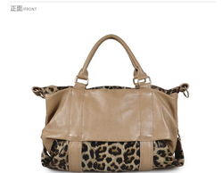 2012新款韩版豹纹复古真皮女包 潮流与品质的完美融合